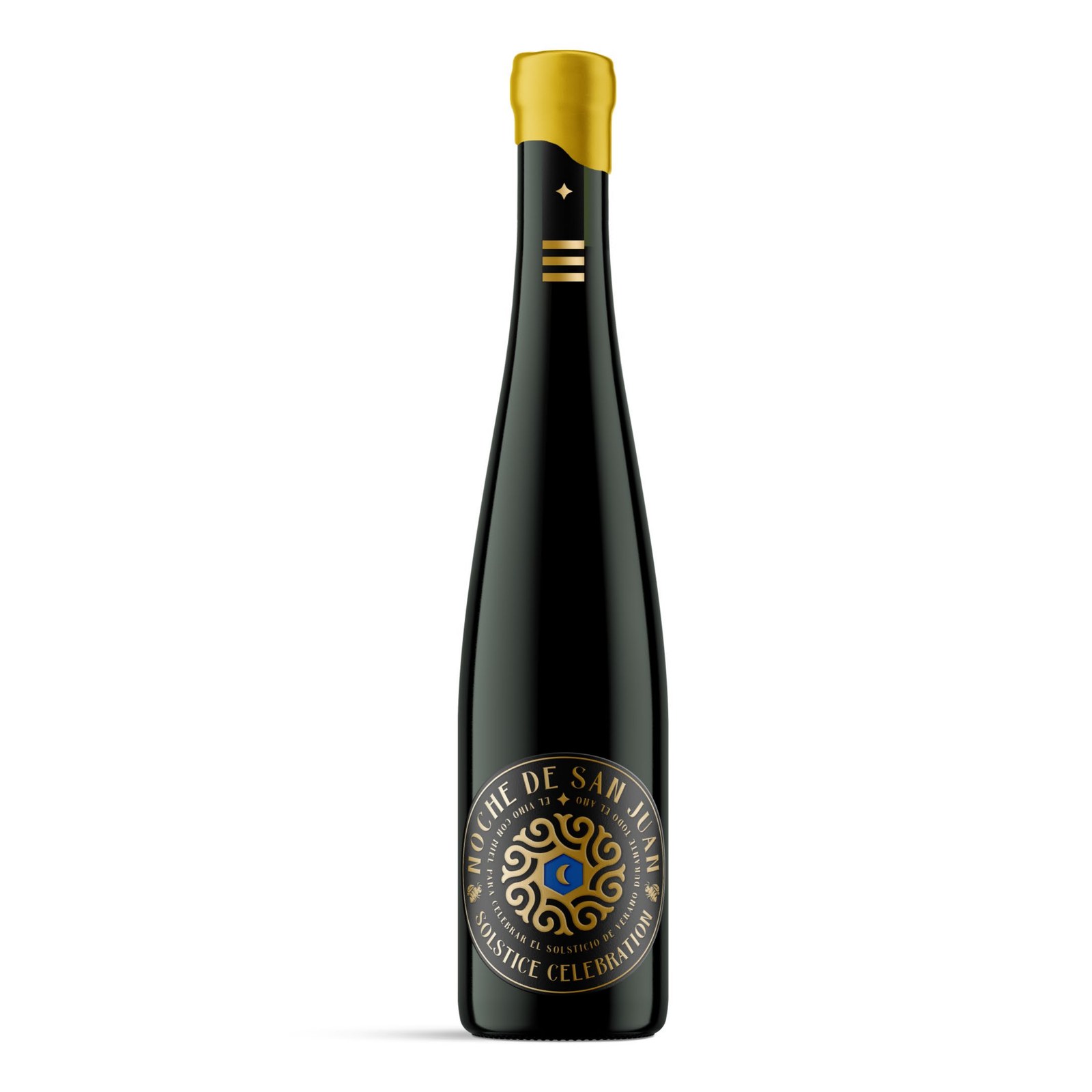 Botella Noche de San Juan Premium, etiqueta negra