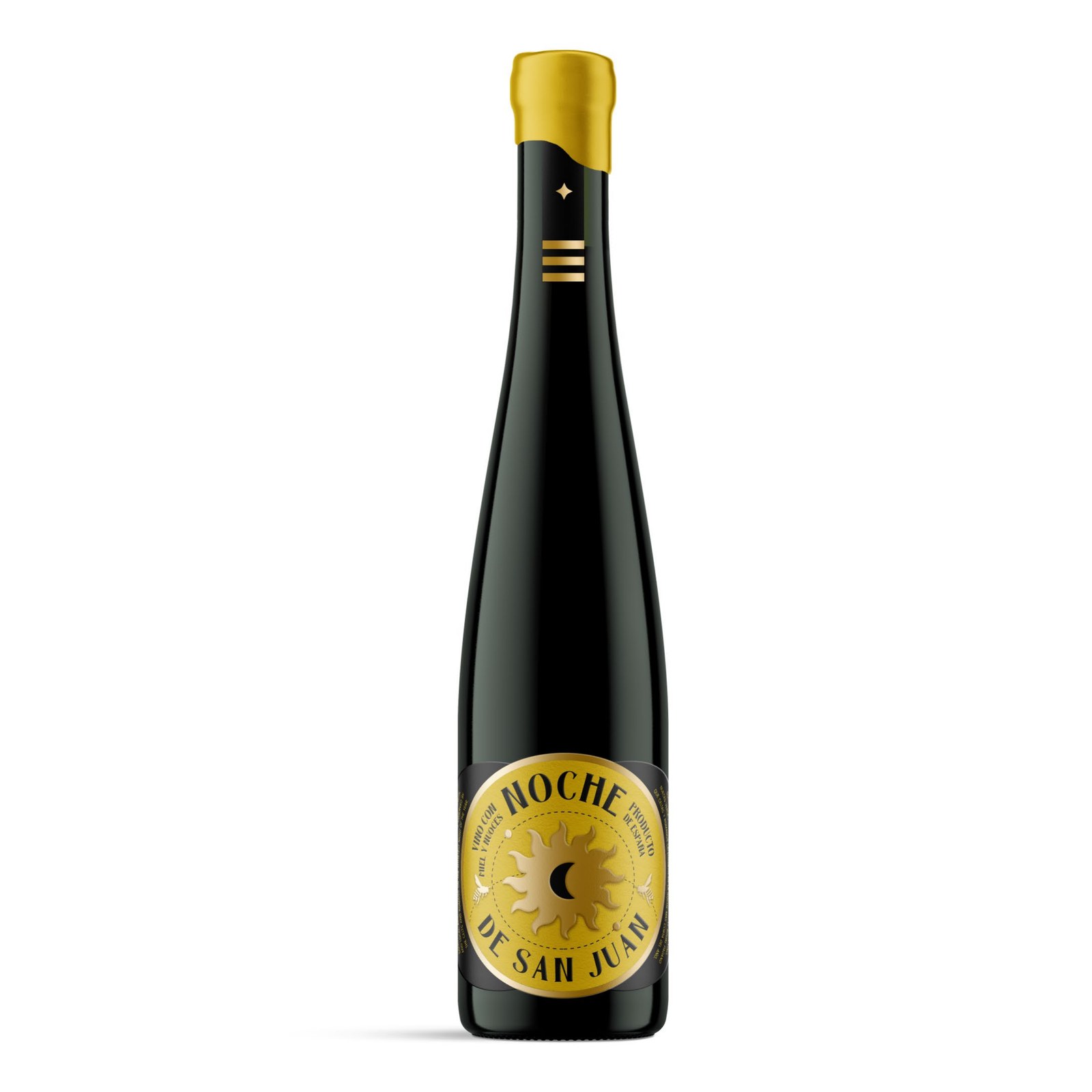 Botella Noche de San Juan, etiqueta amarilla