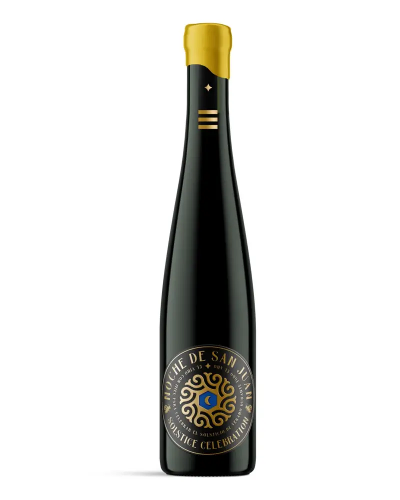 Botella de Noche de San Juan Premium, etiqueta negra